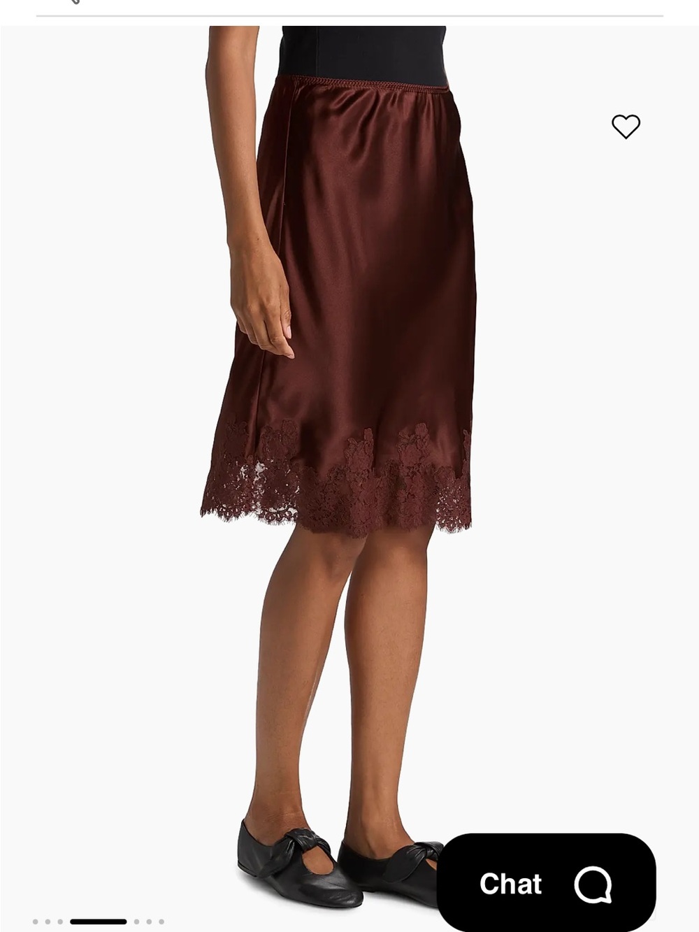 Doen Elowette lace trimmed silk skirt